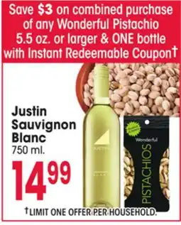 Jewel-Osco Justin Sauvignon Blanc offer