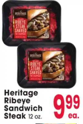 Jewel-Osco Heritage Ribeye Sandwich Steak offer
