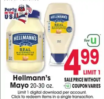 Jewel-Osco Hellmann's Mayo offer