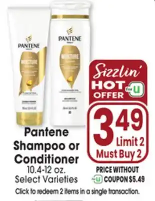 Jewel-Osco Pantene Shampoo or Conditioner offer