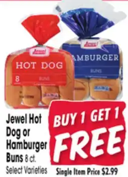 Jewel-Osco Jewel Hot Dog or Hamburger Buns offer