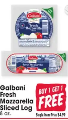 Jewel-Osco Galbani Fresh Mozzarella Sliced Log offer
