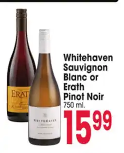 Jewel-Osco Whitehaven Sauvignon Blanc or Erath Pinot Noir offer