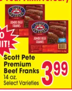 Jewel-Osco Scott Pete Premium Beef Franks offer