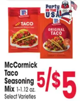Jewel-Osco McCormick Taco Seasoning Mix offer