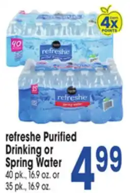 Jewel-Osco refreshe Purified Drinking or Spring Water offer