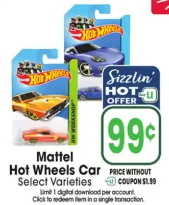 Jewel-Osco Mattel Hot Wheels Car offer