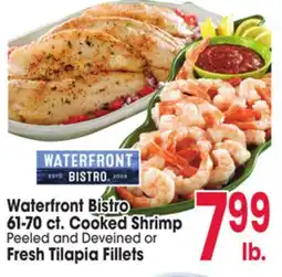 Jewel-Osco Waterfront Bistro 61-70 ct. Cooked Shrimp Peeled and Deveined or Fresh Tilapia Fillets offer