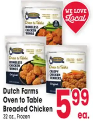 Jewel-Osco Dutch Farms Oven to Table Breaded Chicken offer