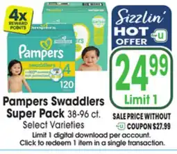 Jewel-Osco Pampers Swaddlers Super Pack offer