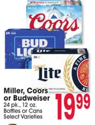 Jewel-Osco Miller, Coors or Budweiser offer