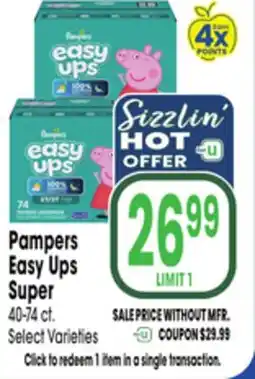Jewel-Osco Pampers Easy Ups Super offer