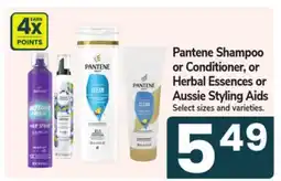 Jewel-Osco Pantene Shampoo or Conditioner, or Herbal Essences or Aussie Styling Aids offer