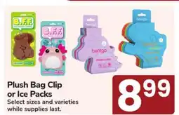 Jewel-Osco Plush Bag Clip or Ice Packs offer