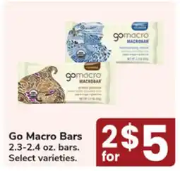 Jewel-Osco Go Macro Bars offer