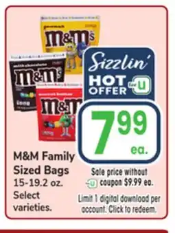 Jewel-Osco M&M Family Sized Bags offer