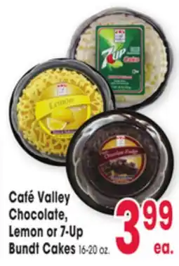 Jewel-Osco Café Valley Chocolate, Lemon or 7-Up Bundt Cakes offer