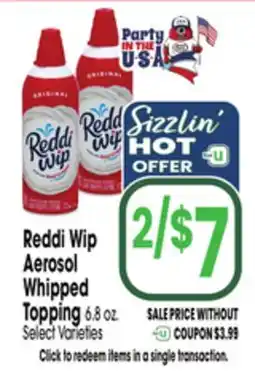 Jewel-Osco Reddi Wip Aerosol Whipped Topping offer