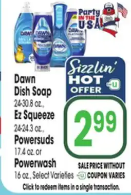 Jewel-Osco Dawn Dish Soap, Ez Squeeze, Powersuds, Powerwash offer