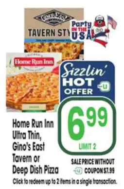 Jewel-Osco Home Run Inn Ultra Thin, Gino's East Tavern or Deep Dish Pizza offer