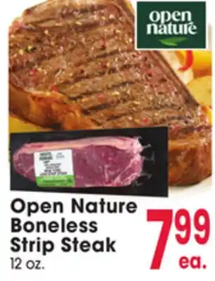 Jewel-Osco Open Nature Boneless Strip Steak offer