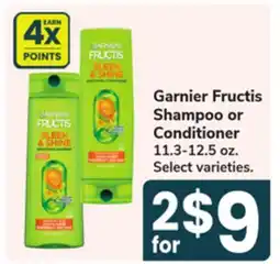 Jewel-Osco Garnier Fructis Shampoo or Conditioner offer