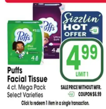 Jewel-Osco Puffs Facial Tissue offer