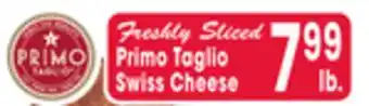 Jewel-Osco Primo Taglio Swiss Cheese offer