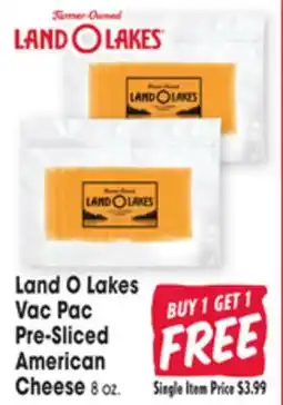 Jewel-Osco Land O Lakes Vac Pac Pre-Sliced American Cheese offer