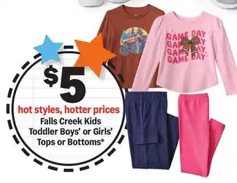 Meijer Falls Creek Kids Toddler Boys' or Girls' Tops or Bottoms offer