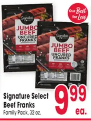 Jewel-Osco Signature Select Beef Franks offer