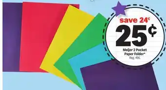 Meijer Meijer 2 Pocket Paper Folder offer