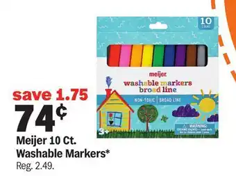 Meijer Meijer 10 Ct. Washable Markers offer