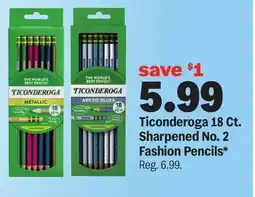 Meijer Ticonderoga 18 Ct. Sharpened No. 2 Fashion Pencils offer