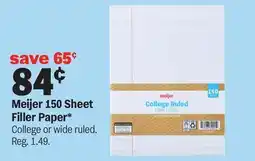 Meijer Meijer 150 Sheet Filler Paper offer