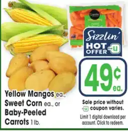Jewel-Osco Yellow Mangos, Sweet Corn or Baby-Peeled Carrots offer