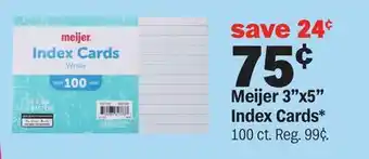 Meijer Meijer 3x5 Index Cards offer