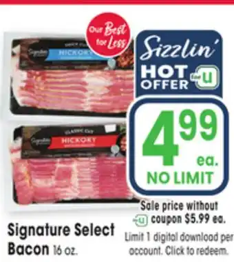 Jewel-Osco Signature Select Bacon offer