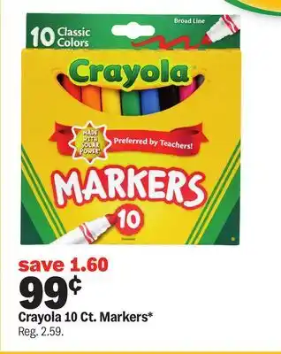 Meijer Crayola 10 Ct. Markers offer
