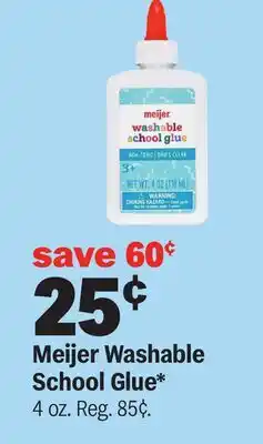 Meijer Meijer Washable School Glue offer