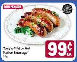 Tony’s Fresh Market Tony's Mild or Hot Italian Sausage offer
