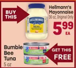 Tony’s Fresh Market Hellmann's Mayonnaise offer