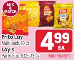 Tony’s Fresh Market Frito Lay Multipack, 10 ct Lay's Party Size, 8.125-13 oz offer