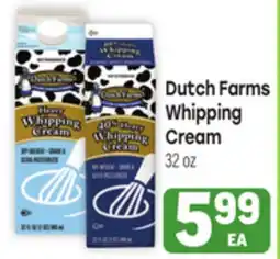 Tony’s Fresh Market Dutch Farms Whipping Cream offer