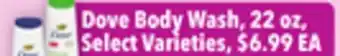 Tony’s Fresh Market Dove Body Wash offer