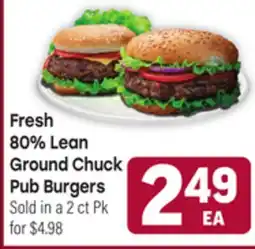 Tony’s Fresh Market Fresh 80% Lean Ground Chuck Pub Burgers offer