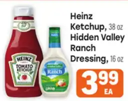 Tony’s Fresh Market Heinz Ketchup, 38 oz or Hidden Valley Ranch, 16 oz offer