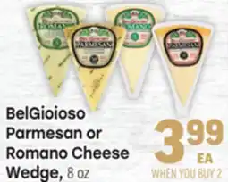 Tony’s Fresh Market BelGioioso Parmesan or Romano Cheese Wedge offer
