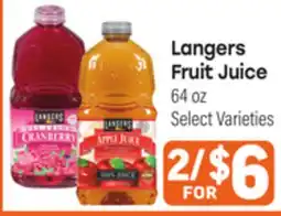 Tony’s Fresh Market Langers Fruit Juice offer