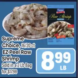 Tony’s Fresh Market Supreme Choice, 16/20 ct EZ Peel Raw Shrimp offer